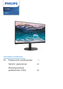 Instrukcja Philips 242S9JAL S Line Monitor LED