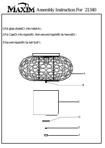 Manual Maxim 21340DWUB Meridian Lamp
