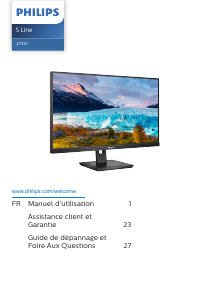 Mode d’emploi Philips 273S1 S Line Moniteur LED
