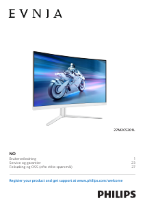 Bruksanvisning Philips 27M2C5201L Evnia LED-skjerm