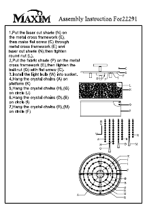 Manual Maxim 22291WTSN Rapture Lamp