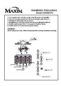 Handleiding Maxim 23090BCPC Cirque Lamp
