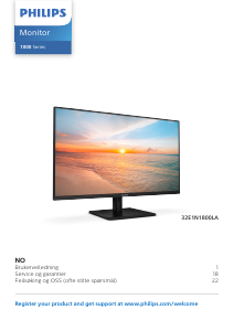 Bruksanvisning Philips 32E1N1800LA LED-skjerm