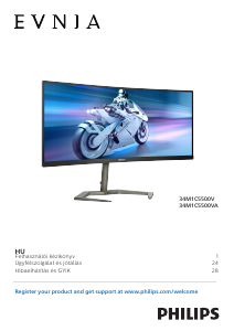 Használati útmutató Philips 32M2C3500L Evnia LED-es monitor