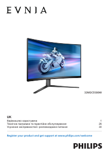 Посібник Philips 32M2C5500W Evnia Світлодіодний монітор