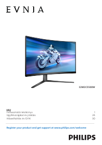 Használati útmutató Philips 32M2C5500W Evnia LED-es monitor