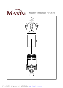 사용 설명서 Maxim 30140BZGTGLD Boulder 램프