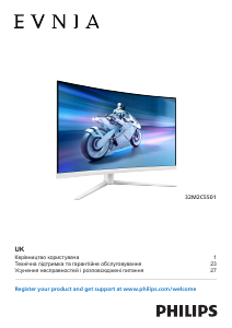 Посібник Philips 32M2C5501 Evnia Світлодіодний монітор