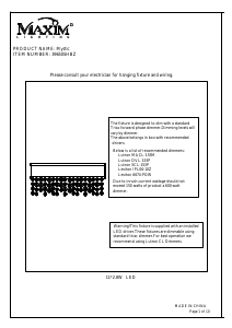 Manual Maxim 39650SHBZ Mystc Lamp