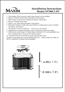 Handleiding Maxim 39700CLPC Swizzle Lamp