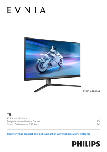 Kullanım kılavuzu Philips 32M2N6800M Evnia LED ekran