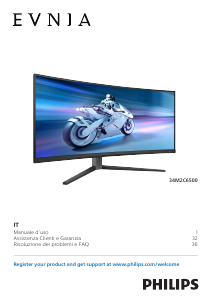 Manuale Philips 34M2C6500 Evnia Monitor LED