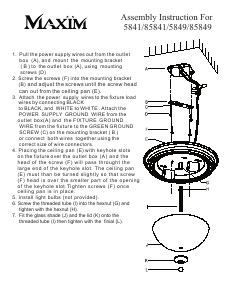 Manual Maxim 85841MROI Flush Mount Lamp