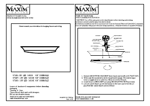 Manual Maxim 87597WTBZ Profile Lamp