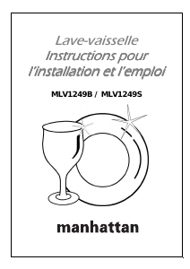 Mode d’emploi Manhattan MLV1249B Lave-vaisselle