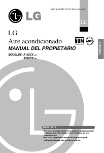Manual de uso LG A182CX Aire acondicionado