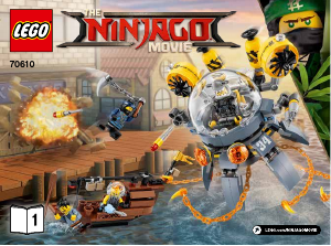 Manual de uso Lego set 70610 Ninjago Submarino-medusa volador