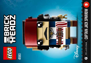 Käyttöohje Lego set 41593 Brickheadz Captain Jack Sparrow
