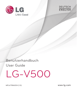 Bedienungsanleitung LG G Pad 8.3 Tablet