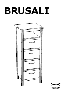 Manuale IKEA BRUSALI (51x48x134) Cassettiera