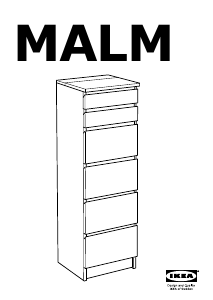 Bruksanvisning IKEA MALM (40x48.5x123) Byrå