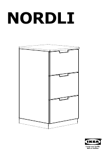 Priročnik IKEA NORDLI (40x43x143) Predalnik