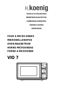 Mode d’emploi H.Koenig VIO7 Micro-onde