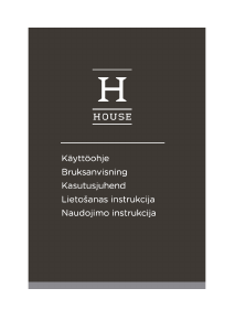 Käyttöohje House CM-1032A-GS Kahvikone