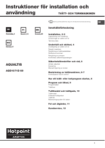 Bruksanvisning Hotpoint Aqualtis AQD1071D 69 EU Kombinerad tvätt-tork