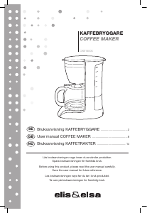 Bruksanvisning Elis and Elsa CKB1900S Kaffemaskin