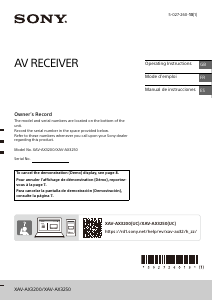 Mode d’emploi Sony XAV-AX3200 Autoradio