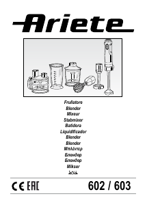 Εγχειρίδιο Ariete 603 Μπλέντερ χειρός