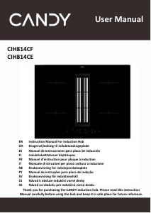 Manuál Candy CIH8I4CE Varná deska