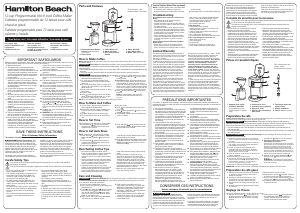 Manual de uso Hamilton Beach 49620 Máquina de café