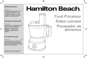 Manual de uso Hamilton Beach 70733 Robot de cocina