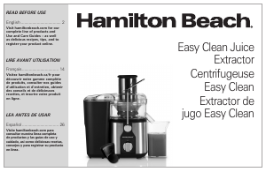 Manual Hamilton Beach 67870 Juicer