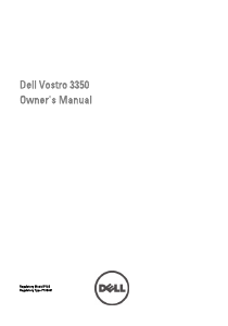 Manual Dell Vostro 3350 Laptop