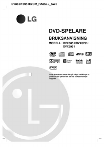 Käyttöohje LG DVX8951 DVD-soitin