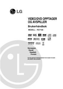Bruksanvisning LG RC7100 DVD-spiller