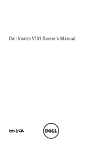 Manual Dell Vostro V131 Laptop