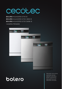 Manuale Cecotec Bolero Aguazero 6700 Dark B Lavastoviglie