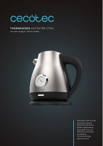 Manual de uso Cecotec Thermosense 620 Retro Steel Hervidor