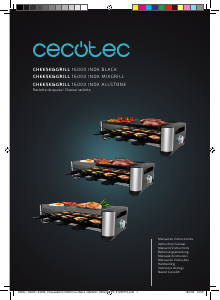 Mode d’emploi Cecotec Cheese&Grill 16000 Inox Black Gril raclette
