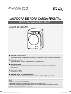 Manual de uso Daewoo DWDC-HE2410S1 Lavadora