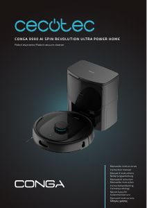 Εγχειρίδιο Cecotec Conga 9990 AI Spin Revolution Ultra Power Home Ηλεκτρική σκούπα