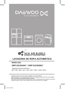 Manual de uso Daewoo DWF-DG1B346CBW1 Lavadora