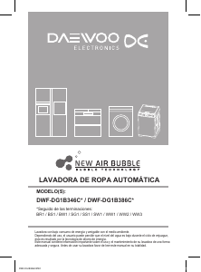 Manual de uso Daewoo DWF-DG1B346CSG1 Lavadora