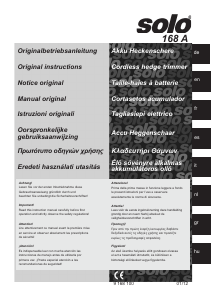 Bedienungsanleitung Solo 168 A Heckenschere