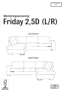 Bruksanvisning Mio Friday Soffa
