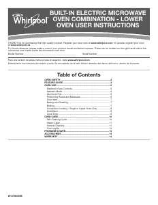 Mode d’emploi Whirlpool WOC95EC0AS Four